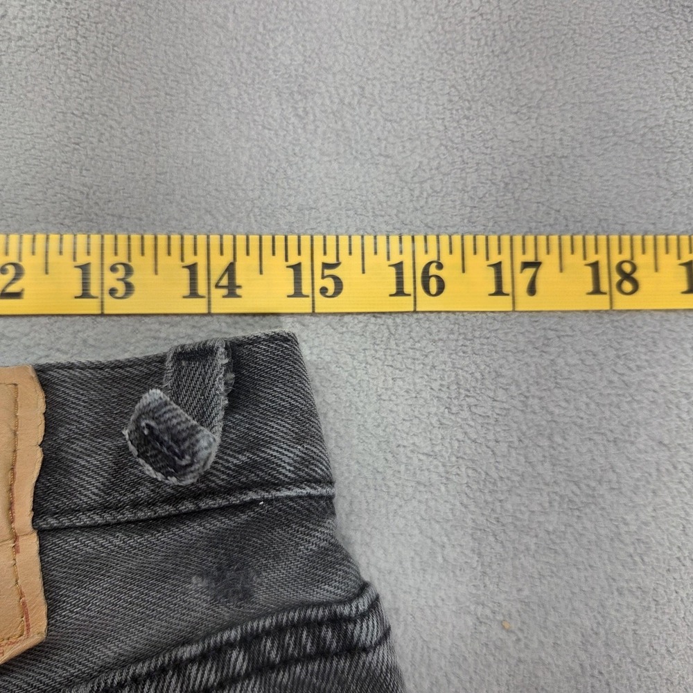 Vintage Levis 501 Jeans Mens Black Made USA Button Distressed 90s Fits 30x30 - Picture 13 of 16